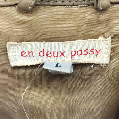 エドハーディー Ed Hardy EN DEUX PASSY ピッグレザーシングルライダースジャケット メンズ import:L