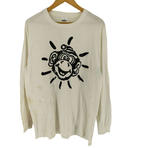 ムリナ murina 90S USA製 両面モンキー アートプリント コットン 長袖 Tシャツ メンズ XL