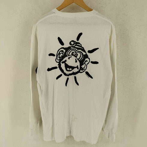 ムリナ murina 90S USA製 両面モンキー アートプリント コットン 長袖 Tシャツ メンズ XL