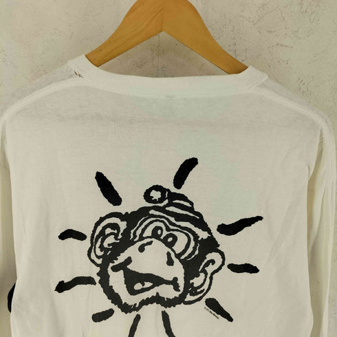 ムリナ murina 90S USA製 両面モンキー アートプリント コットン 長袖 Tシャツ メンズ XL