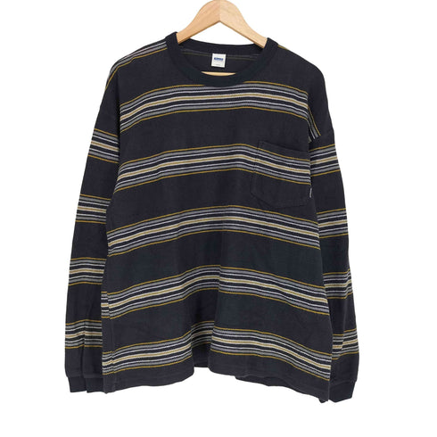 ラディアル RADIALL CREW NECK T-SHIRT L/S ボーダー 長袖 ポケット Tシャツ メンズ M