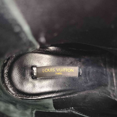 ルイヴィトン LOUIS VUITTON イタリア製 サイドゴア レザー ヒール ブーティ レディース 36 1/2