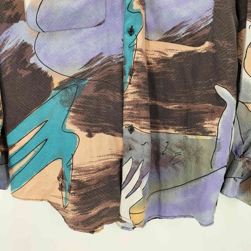 グーチ GOOUCH シルク総柄シャツ メンズ