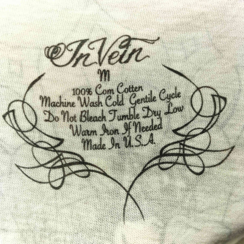 IN VEIN USA製 ラインストーン 両面 グラフィックデザイン 半袖 Tシャツ Y2K レディース import:M