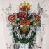 IN VEIN USA製 ラインストーン 両面 グラフィックデザイン 半袖 Tシャツ Y2K レディース import:M