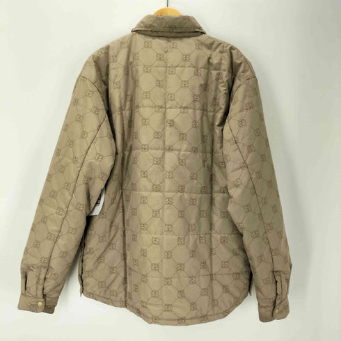 ステューシー Stussy 90S 紺タグ OLD Monogram Quilted Jacket 総柄 中綿 モノグラム キルティング パデット ジャケット メンズ import:L