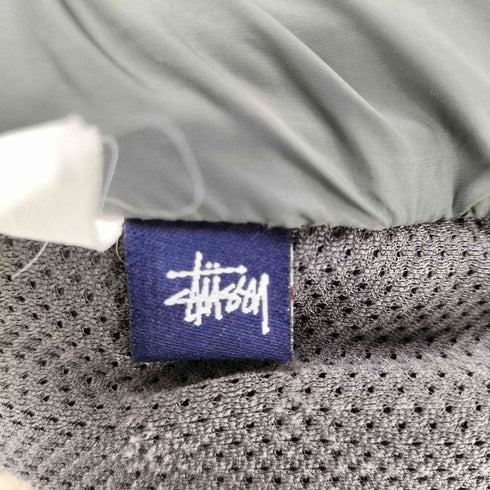 ステューシー Stussy 90S 紺タグ OLD Monogram Quilted Jacket 総柄 中綿 モノグラム キルティング パデット ジャケット メンズ import:L