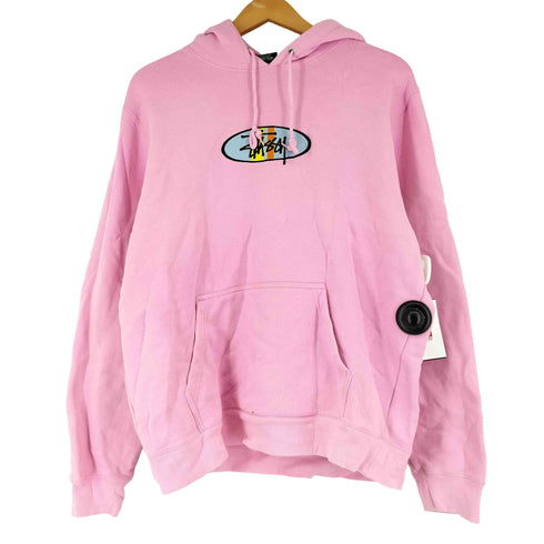 ステューシー Stussy 2 BAR HOODIE オーバルロゴ刺繍 プルオーバーパーカー メンズ import:M
