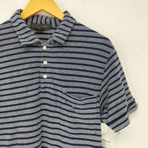 バナナリパブリック BANANA REPUBLIC 90-00S 鹿の子ボーダーポロシャツ メンズ import:M