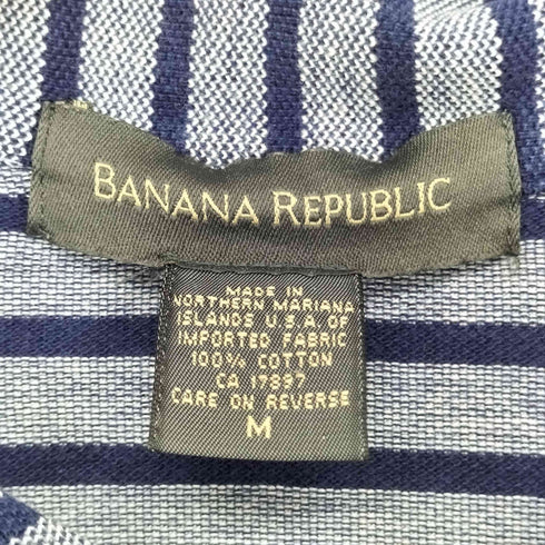 バナナリパブリック BANANA REPUBLIC 90-00S 鹿の子ボーダーポロシャツ メンズ import:M