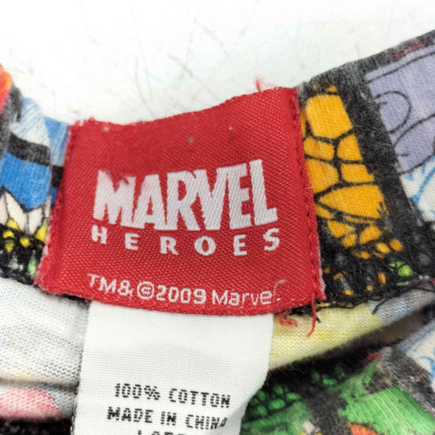 マーベル MARVEL アメコミ キャラクター 総柄 パジャマパンツ メンズ JPN:L