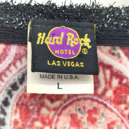 ハードロックホテル Hard rock HOTEL 80-90S USA製 ペイズリー柄 ベロア チュニック ワンピース レディース import:L