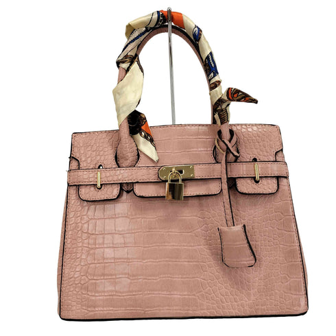 cat allamanda クロコダイル型バッグ 2Way ハンドバッグ レディース