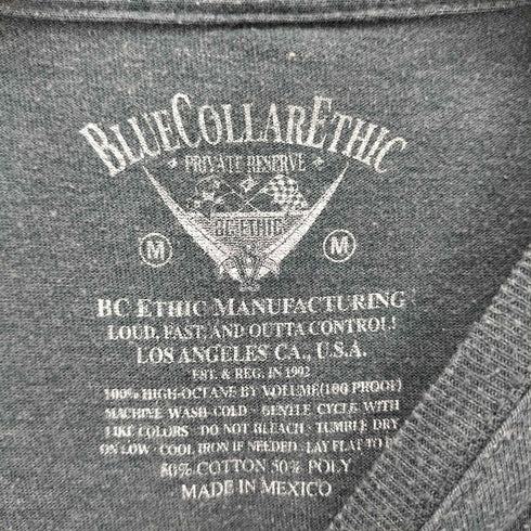BLUE COLLAR ETHIC 復刻 バンドプリントクルーネックTシャツ メンズ import:M