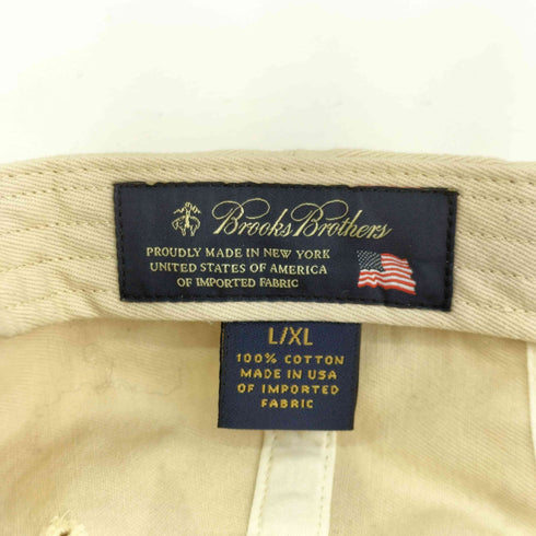 ブルックスブラザーズ BROOKS BROTHERS USA製 口ゴ刺繍 コットン キャップ メンズ L/XL
