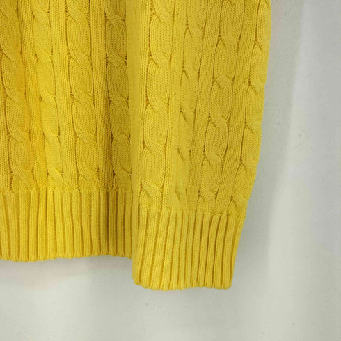 ポロラルフローレン POLO RALPH LAUREN スモールポニー刺繍 Vネック ケーブルニット ベスト メンズ JPN:XL
