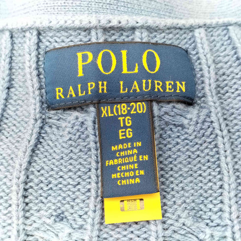 ポロラルフローレン POLO RALPH LAUREN スモールポニー刺繍 ケーブルニット カーディガン メンズ JPN:XL