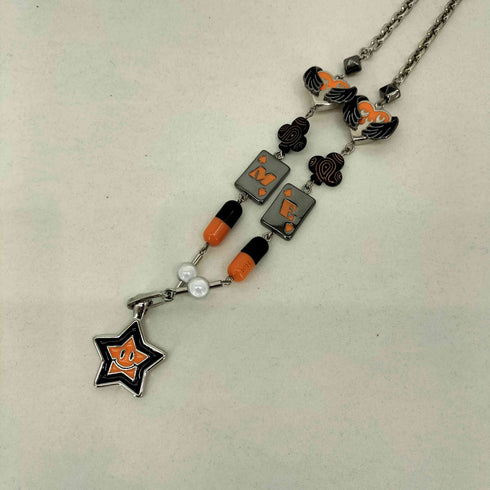 メゾンエメラルド MAISON EMERALD Orange Lucky Star Smiley Necklace オレンジ ラッキースター スマイリー ネックレス メンズ