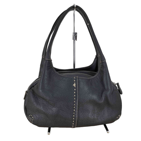 shrunk leather シボ革 レザー ステッチ デザイン ハンドバッグ Y2K レディース