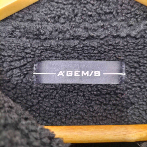 エージェムナイン AGEM/9 B-3 フェイクレザー フライトジャケット メンズ