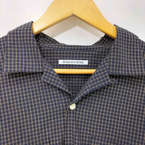 ワークノットワーク work not work Checked Open collar Shirts チェック 開襟 長袖シャツ メンズ JPN:M