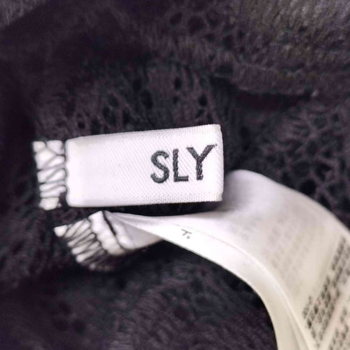 スライ SLY 24AW FROCKY LACE RIBBON フロッキー レース リボン レディース FREE