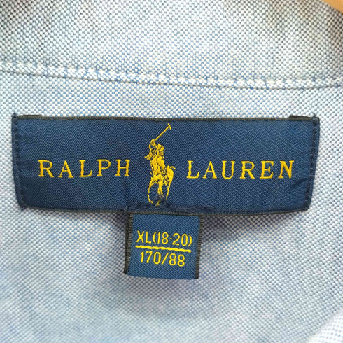 ラルフローレン RALPH LAUREN ポニー刺繍 ボタンダウン L/S シャツ レディース import:XL