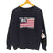 ポロジーンズカンパニーラルフローレン POLO JEANS COMPANY RALPH LAUREN 90-00S 黒タグ 星条旗 プリント クルーネック スウェット メンズ