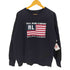 ポロジーンズカンパニーラルフローレン POLO JEANS COMPANY RALPH LAUREN 90-00S 黒タグ 星条旗 プリント クルーネック スウェット メンズ