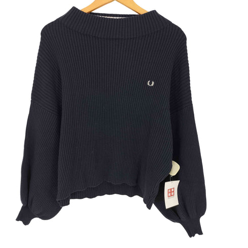 フレッドペリー FRED PERRY ボリュームスリーブ モックネックニット プルオーバー レディース 10