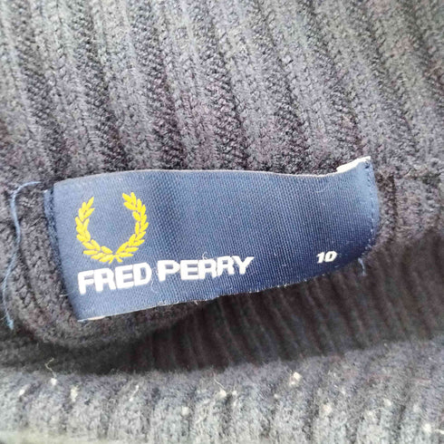フレッドペリー FRED PERRY ボリュームスリーブ モックネックニット プルオーバー レディース 10