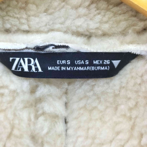 ザラ ZARA ムートン ダブルフェイス クロップド ベスト レディース import:S