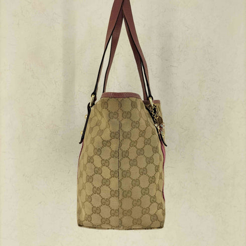 グッチ GUCCI ggキャンバス トートバッグ チャーム付き gg canvas tote bag with charm レディース