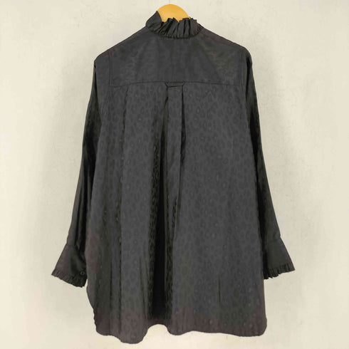 ロドリリオン RhodolirioN 25AW Frill Stand Collar Shirt Leopard レディース O/S