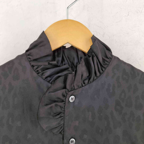 ロドリリオン RhodolirioN 25AW Frill Stand Collar Shirt Leopard レディース O/S