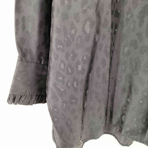 ロドリリオン RhodolirioN 25AW Frill Stand Collar Shirt Leopard レディース O/S