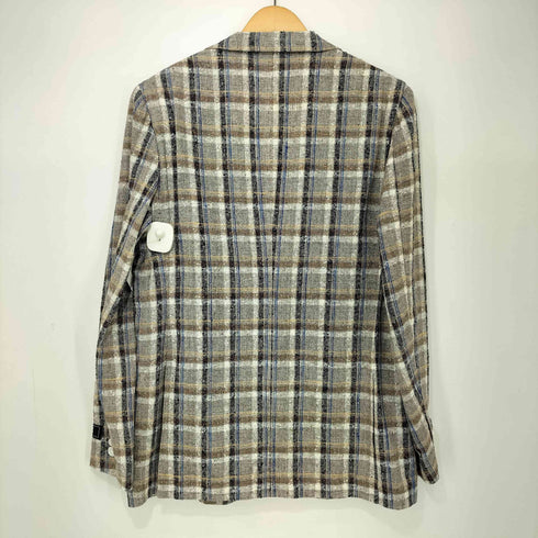 AQUOIBONISTE 2B チェック リネンナイロン ジャケット メンズ JPN:48