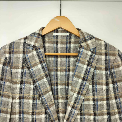AQUOIBONISTE 2B チェック リネンナイロン ジャケット メンズ JPN:48