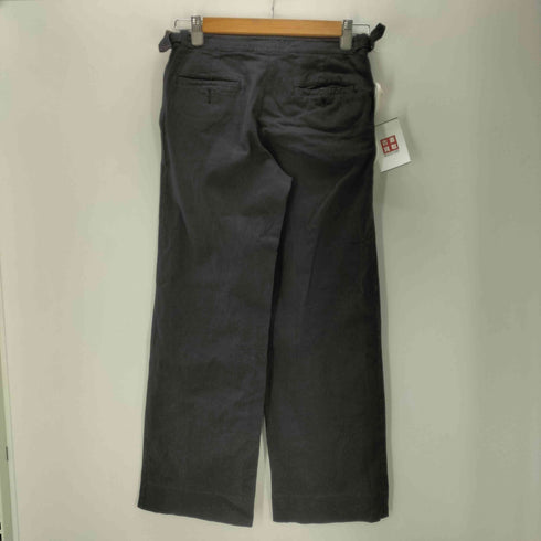 エンポリオアルマーニ EMPORIO ARMANI 90~00s MADE IN ITALY イタリア製 コットン ストレート ワイド パンツ LAMPOジップ シンチバック レディース EUR:40-42