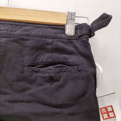 エンポリオアルマーニ EMPORIO ARMANI 90~00s MADE IN ITALY イタリア製 コットン ストレート ワイド パンツ LAMPOジップ シンチバック レディース EUR:40-42