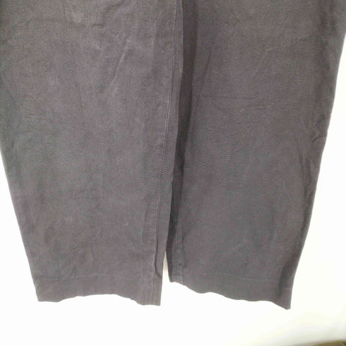 エンポリオアルマーニ EMPORIO ARMANI 90~00s MADE IN ITALY イタリア製 コットン ストレート ワイド パンツ LAMPOジップ シンチバック レディース EUR:40-42
