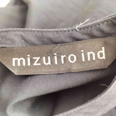 ミズイロインド mizuiro ind 七分袖 プリーツパフスリーブ ワンピース レディース
