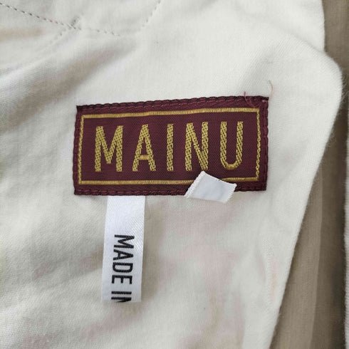 MAINU マイヌ サイドライン コットン ナイロン タック ワイド パンツ メンズ JPN:1