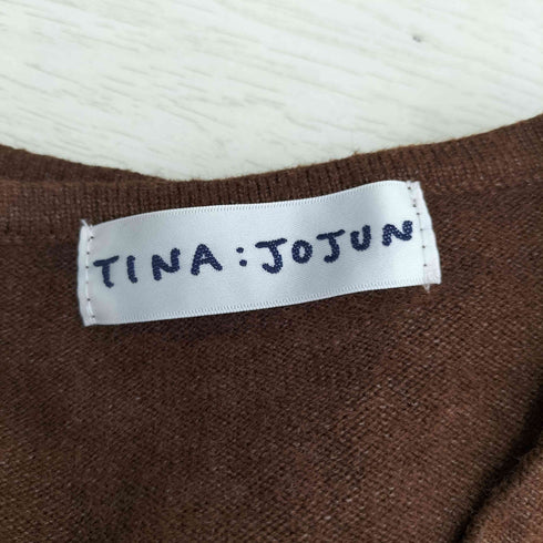 ティーナジョジュン TINA:JOJUN パフスリーブ ハート釦カーディガン レディース JPN:M