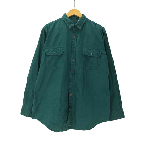 カベラス Cabelas 90S L/S マチ付き ダブル ポケット ワーク シャツ メンズ import:L