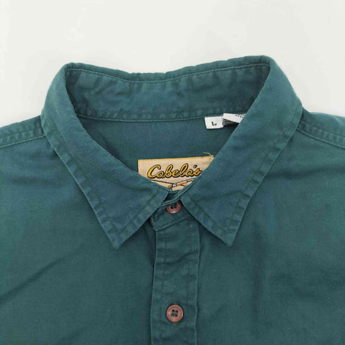 カベラス Cabelas 90S L/S マチ付き ダブル ポケット ワーク シャツ メンズ import:L
