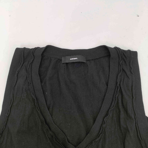 ディーゼル DIESEL D-SLOAN ノースリーブ カットオフ ワンピース Vネック レディース import:XS