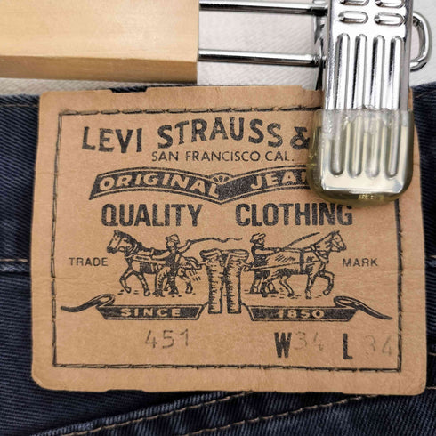 リーバイス Levis 451 黒タブ ストレートデニムパンツ メンズ 34/34