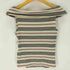 バーバリーブルーレーベル BURBERRY BLUE LABEL ボーダー柄 オフショル ノースリーブ カットソー レディース import:M