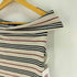バーバリーブルーレーベル BURBERRY BLUE LABEL ボーダー柄 オフショル ノースリーブ カットソー レディース import:M